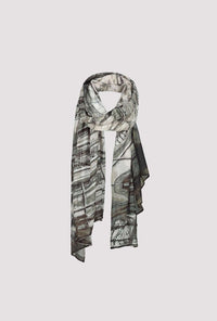 Monari Scarf With Gallery Pattern in Sage Pattern 809677