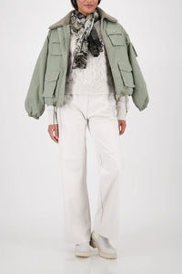 Monari Scarf With Gallery Pattern in Sage Pattern 809677