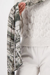 Monari Scarf With Gallery Pattern in Sage Pattern 809677