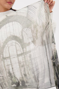 Monari Scarf With Gallery Pattern in Sage Pattern 809677