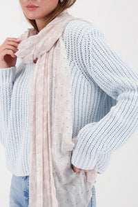 Monari Scarf With Leopard Print in Lattemacchiato Pattern 809678