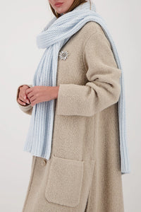 Monari Knitted Scarf in Ice Blue 809682