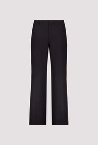 Monari Straight-Leg Pants With Stripes On The Side in Black 809696