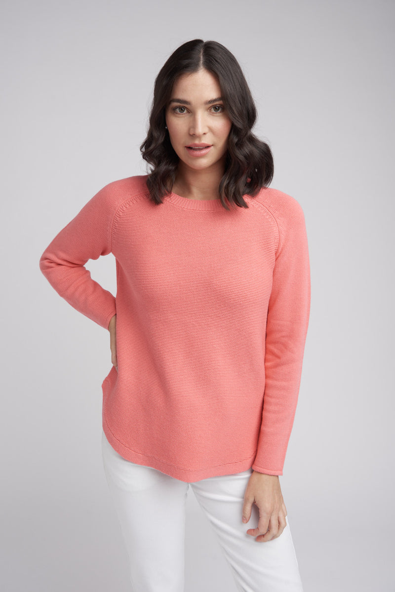 Goondiwindi Cotton Raglan Jumper in Flamingo 8158