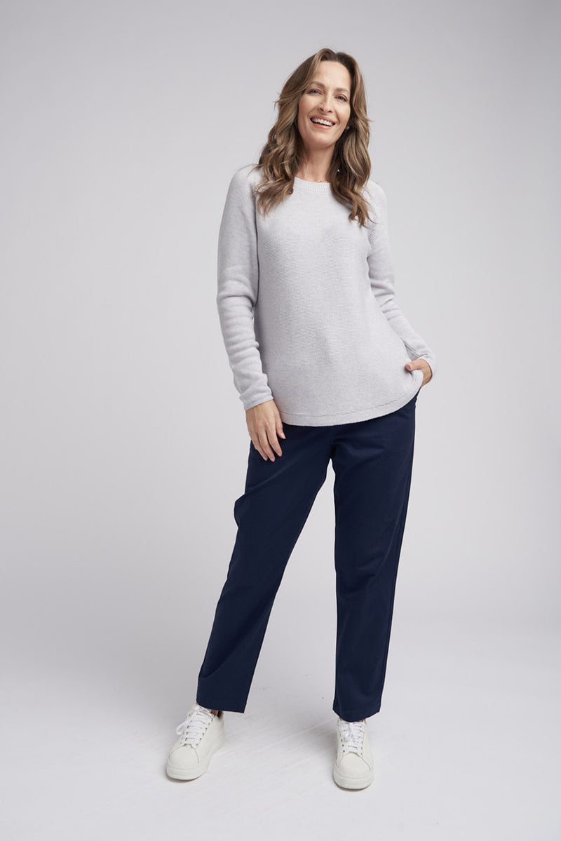 Goondiwindi Cotton Raglan Jumper in Grey Shimmer 8158