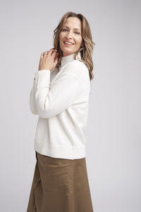 Goondiwindi Cotton High Neck Jumper in Snowflake 8170