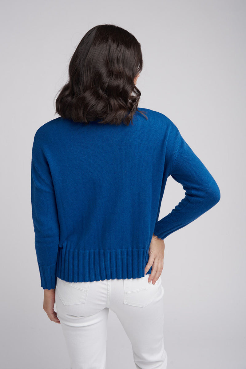 Goondiwindi Cotton Rib Hem Jumper in Paradisico 8176