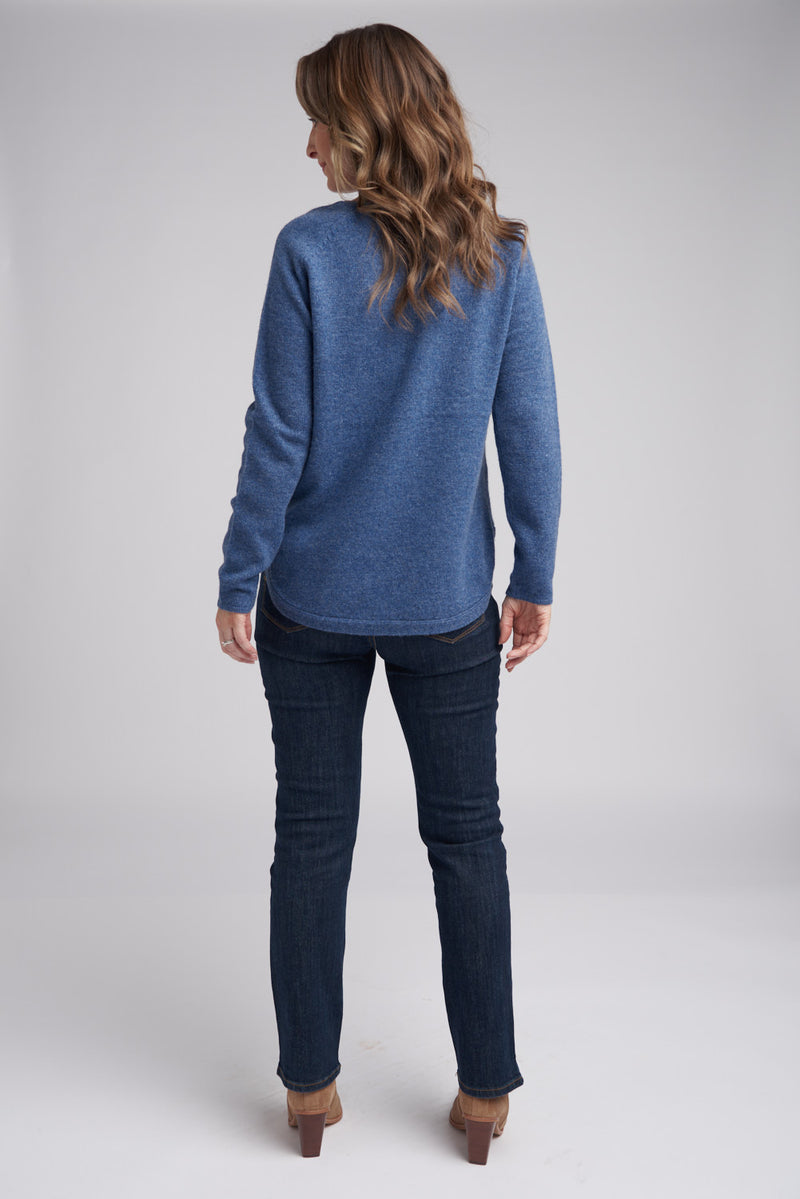 Goondiwindi Cotton Hearts Knit Jumper in Marathon/Navy 8208