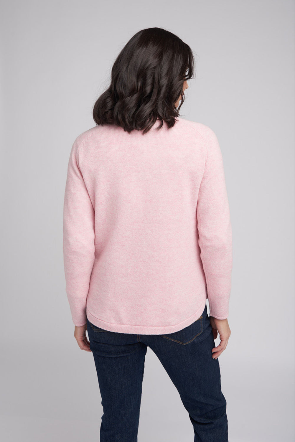 Goondiwindi Cotton Hearts Knit Jumper in Rose Petal/White 8208