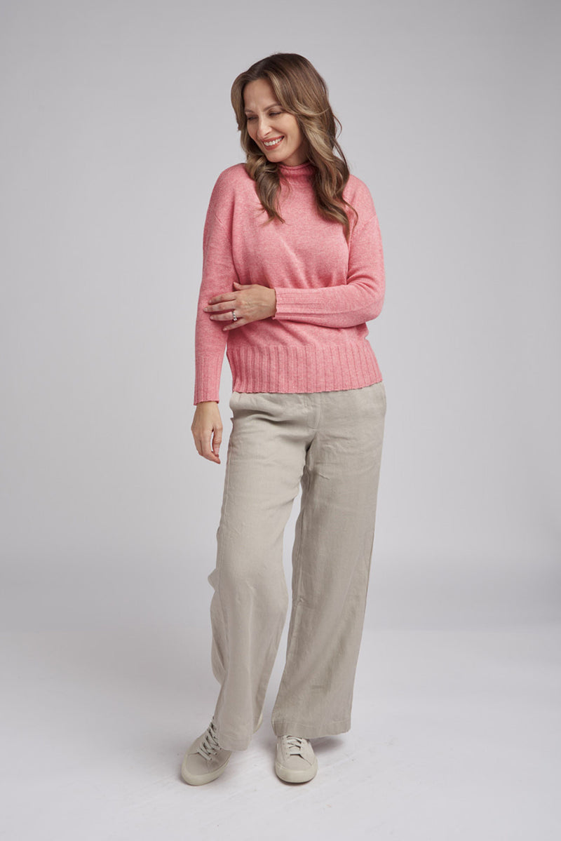 Goondiwindi Cotton Rib Neck & Hem Jumper in Coraline 8211