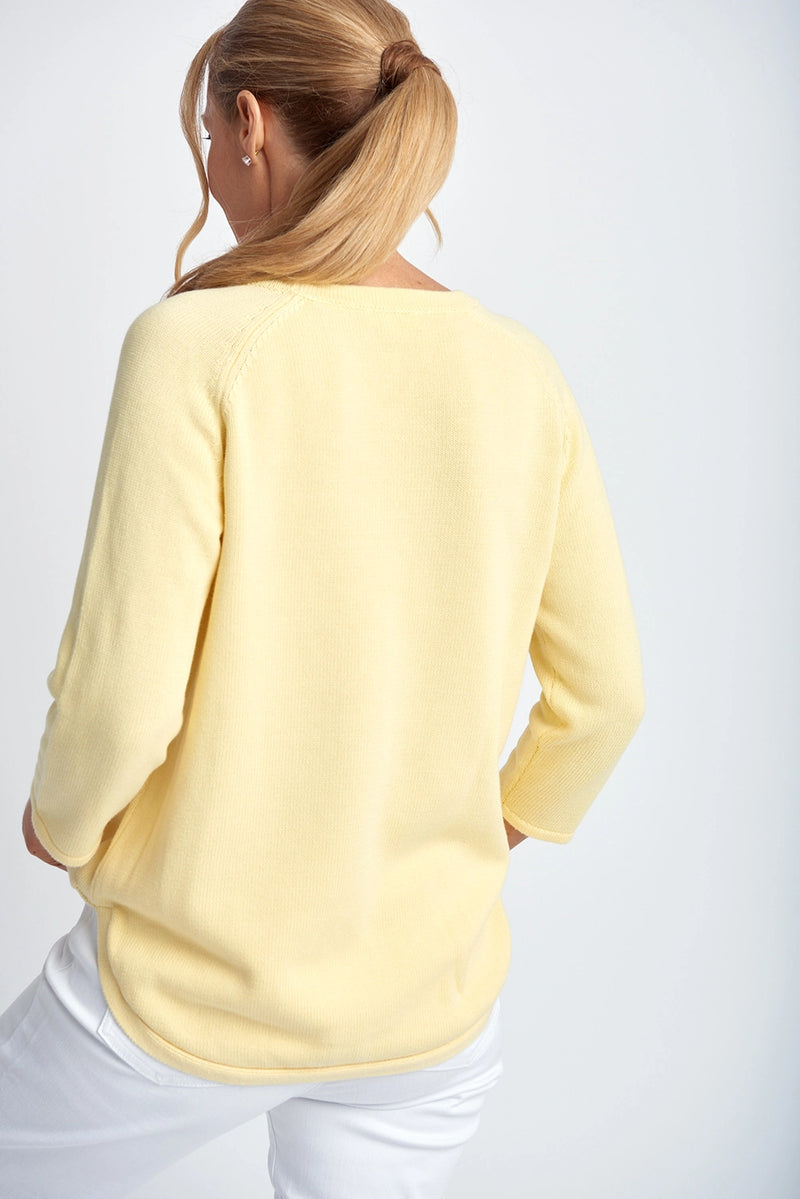 Goondiwindi Cotton Hearts Jumper in Lemon/White 8217