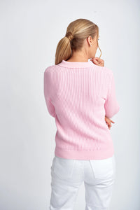 Goondiwindi Cotton Knit Top in Pale Pink 8219