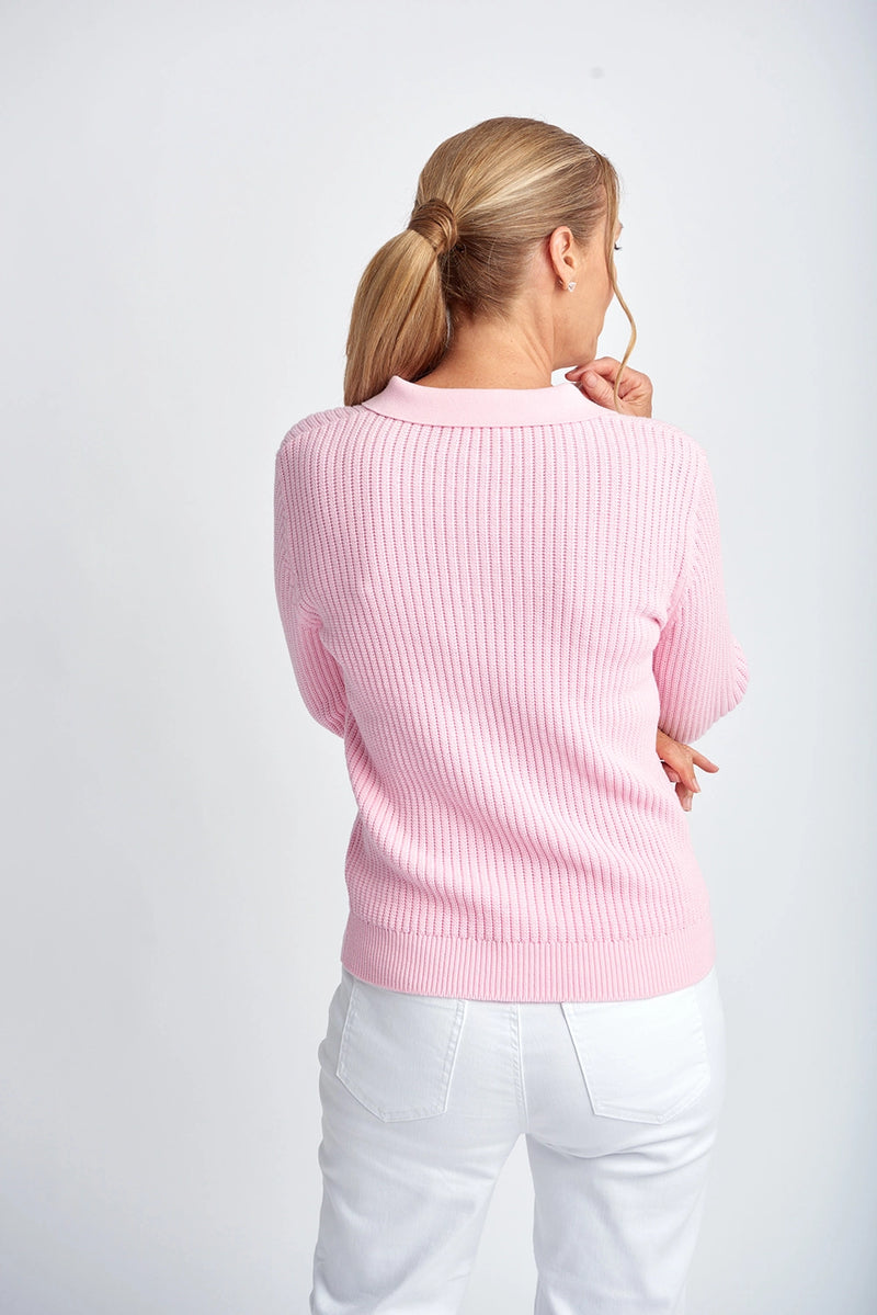 Goondiwindi Cotton Knit Top in Pale Pink 8219