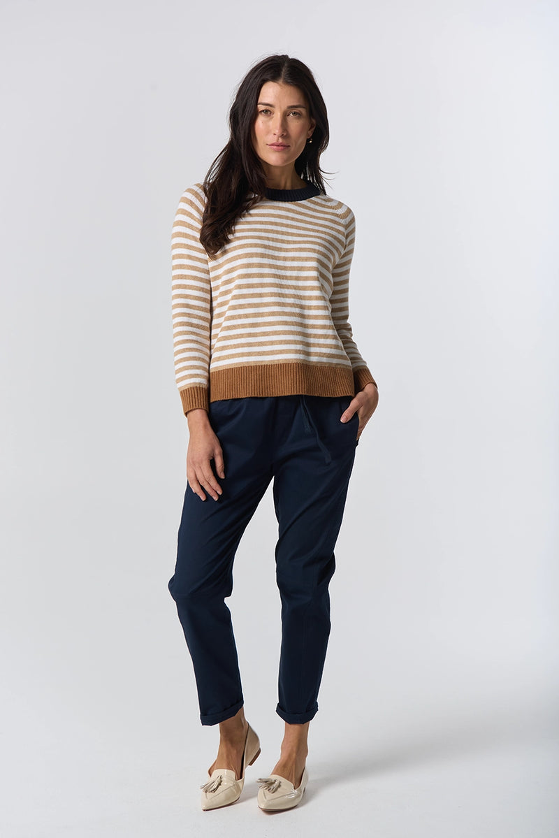 Goondiwindi Cotton Farmer Cotton Cashmere Jumper in Cornsilk/Laser 8234
