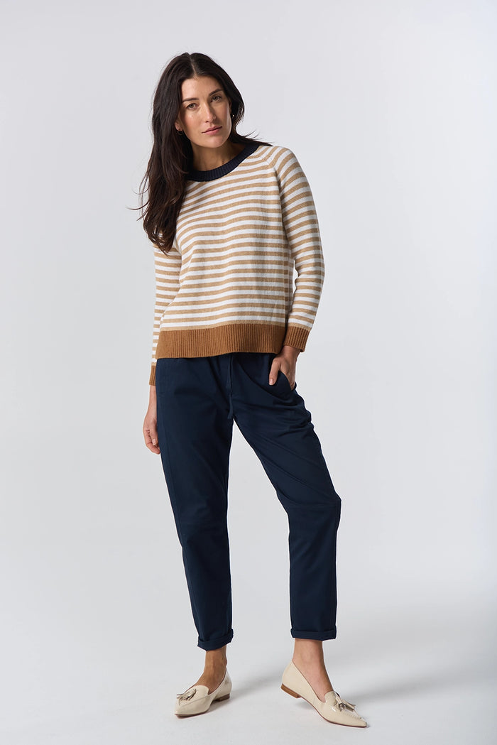 Goondiwindi Cotton Farmer Cotton Cashmere Jumper in Cornsilk/Laser 8234