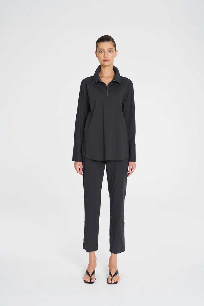 Mela Purdie Half Zip Blouse In Canyon F65 8632 - Pre-Order March Delivery
