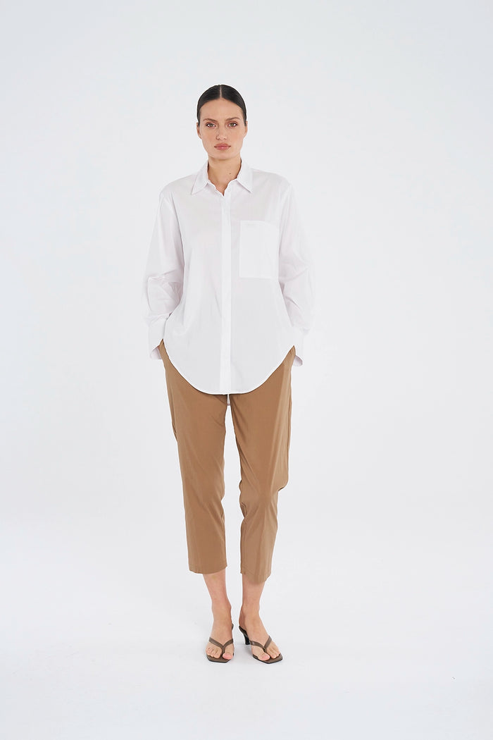 Mela Purdie Saville Shirt in White F65 8920 - Pre-Order February Delivery