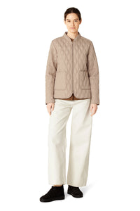 Ilse Jacobsen Short Quilt Jacket in Wheat AROS06