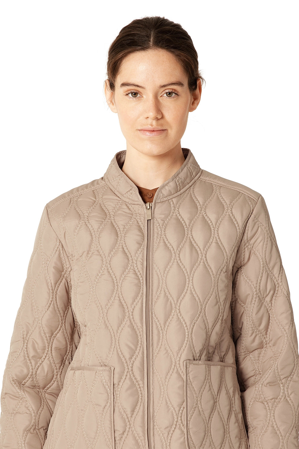 Ilse Jacobsen Short Quilt Jacket in Wheat AROS06
