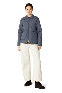 Ilse Jacobsen Short Quilt Jacket in Ombre Blue AROS06