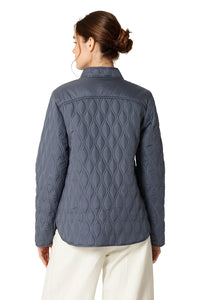 Ilse Jacobsen Short Quilt Jacket in Ombre Blue AROS06