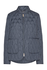 Ilse Jacobsen Short Quilt Jacket in Ombre Blue AROS06