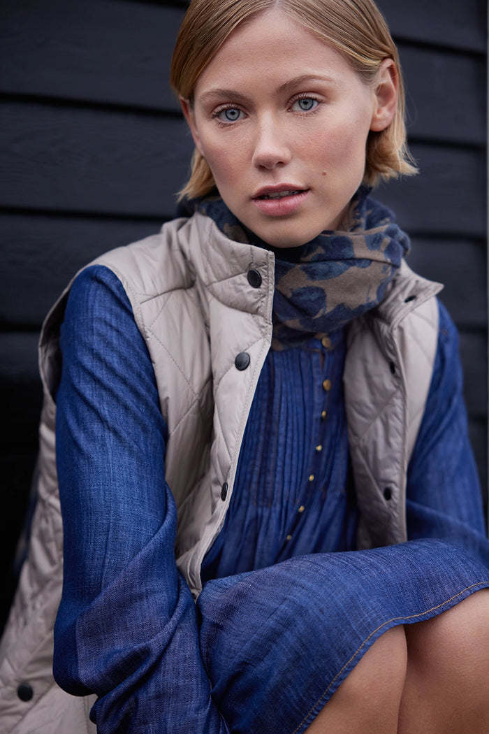 Ilse Jacobsen Butterfly Scarf in Beige Butterfly WOOCA02