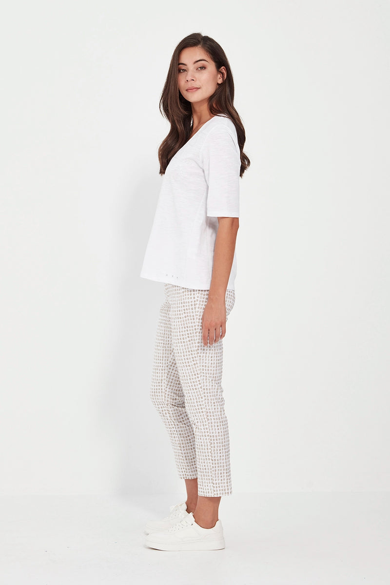 Verge Acrobat Tile 7/8 Pant in Bark Print 9873LW