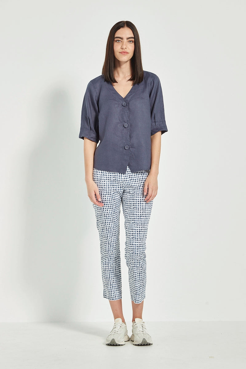 Verge Acrobat Tile 7/8 Pant in Denim Print 9873LW