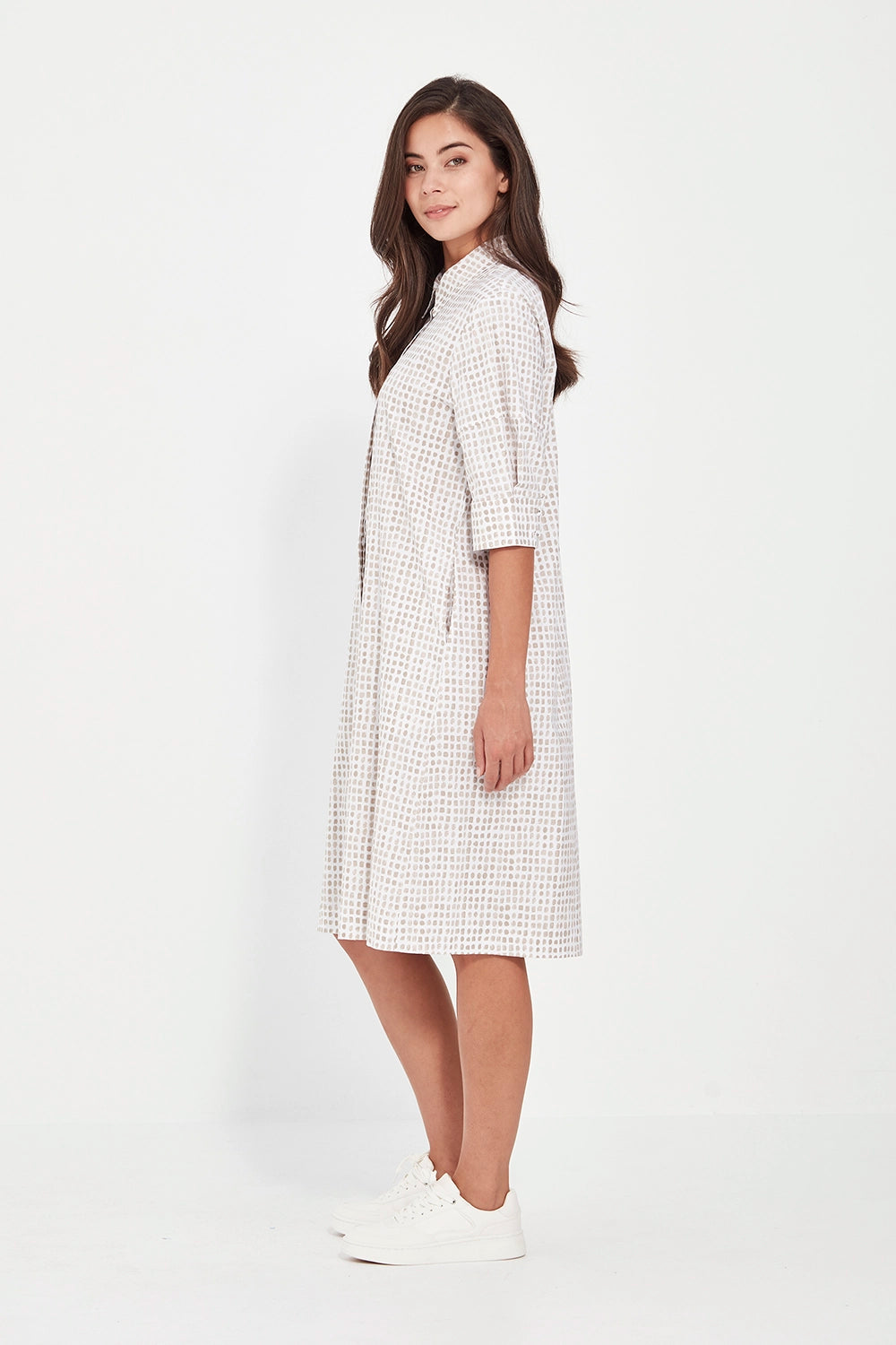 Verge Acrobat Tile Dress in Bark Print 9927LW