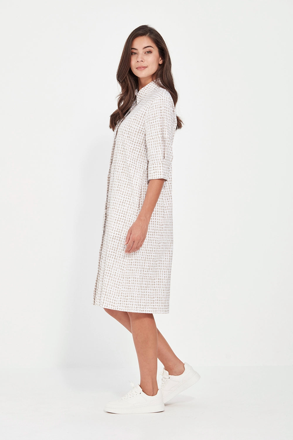 Verge Acrobat Tile Dress in Bark Print 9927LW