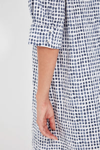 Verge Acrobat Tile Dress in Denim Print 9927LW