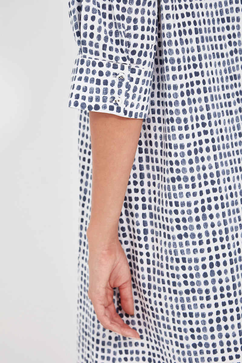 Verge Acrobat Tile Dress in Denim Print 9927LW