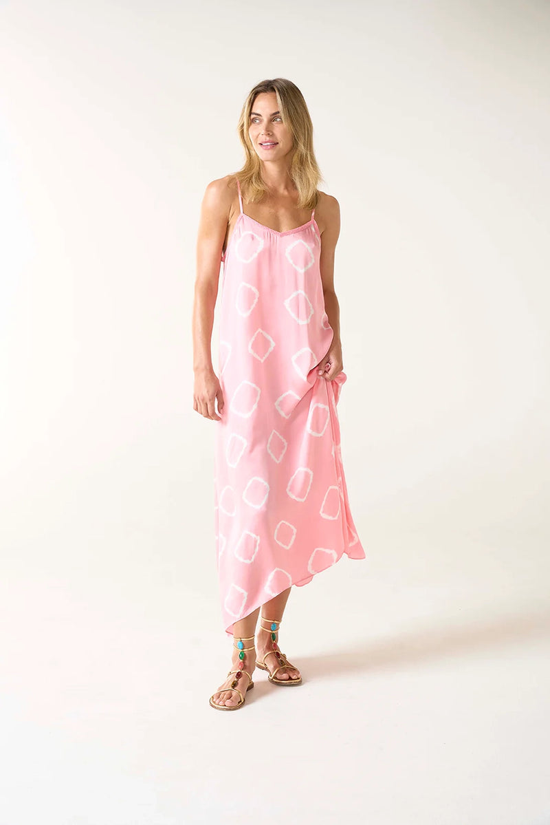 One Season Llew Slip Atlas Flamingo Cupro Pink