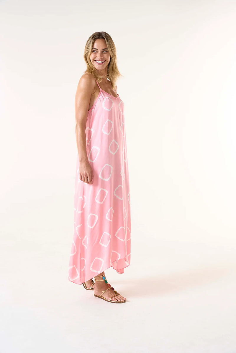 One Season Llew Slip Atlas Flamingo Cupro Pink