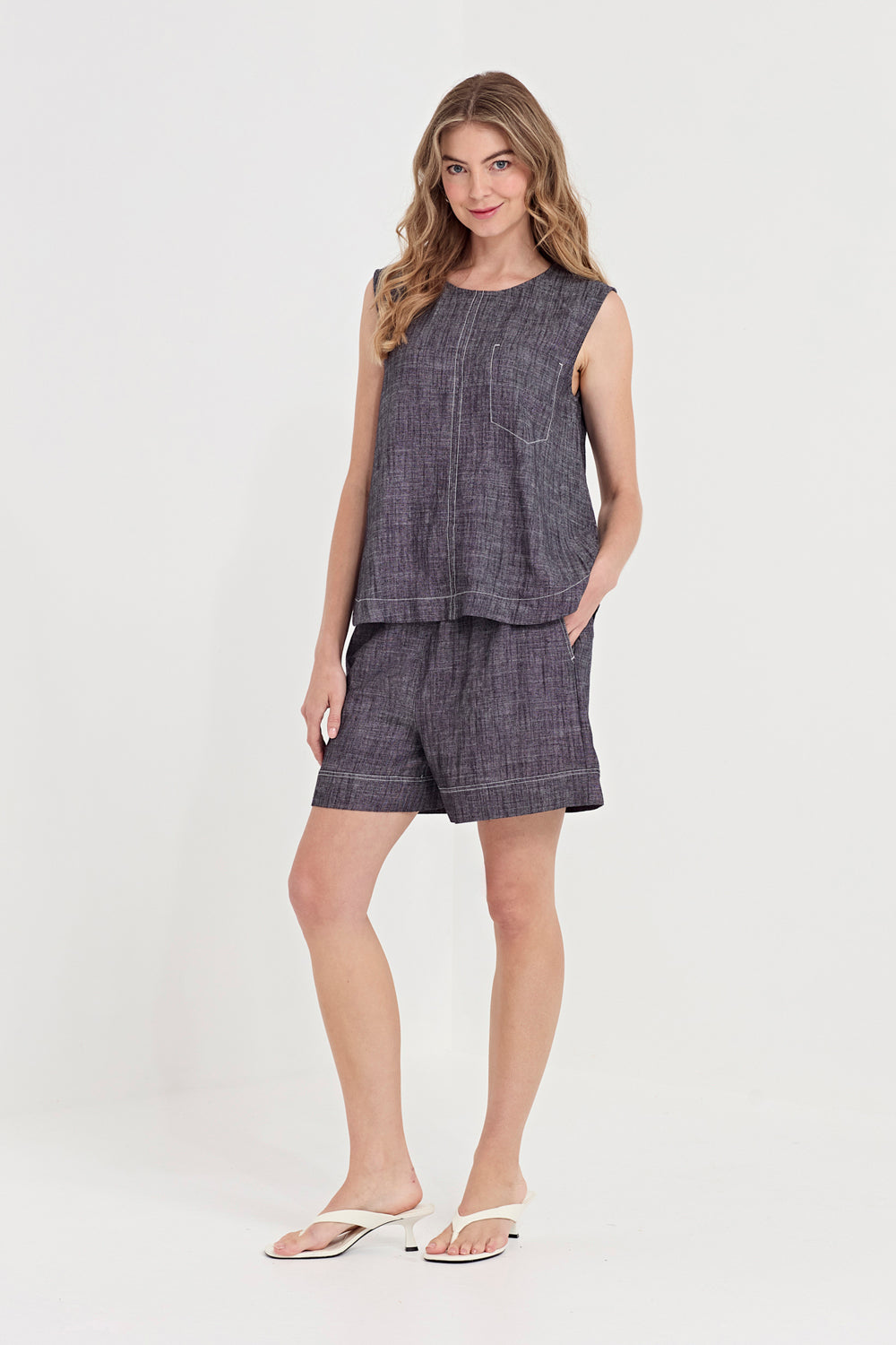 Verge Avery Tank in Ink 1418BR