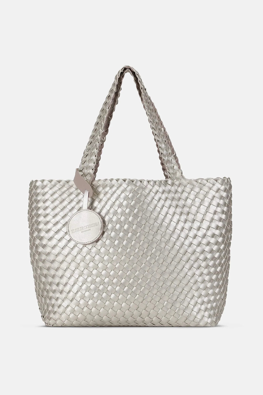 Ilse Jacobsen Tote Bag Braided in Atmosphere Platinum BAG06C