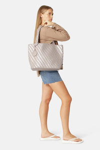 Ilse Jacobsen Tote Bag Braided in Atmosphere Platinum BAG06C
