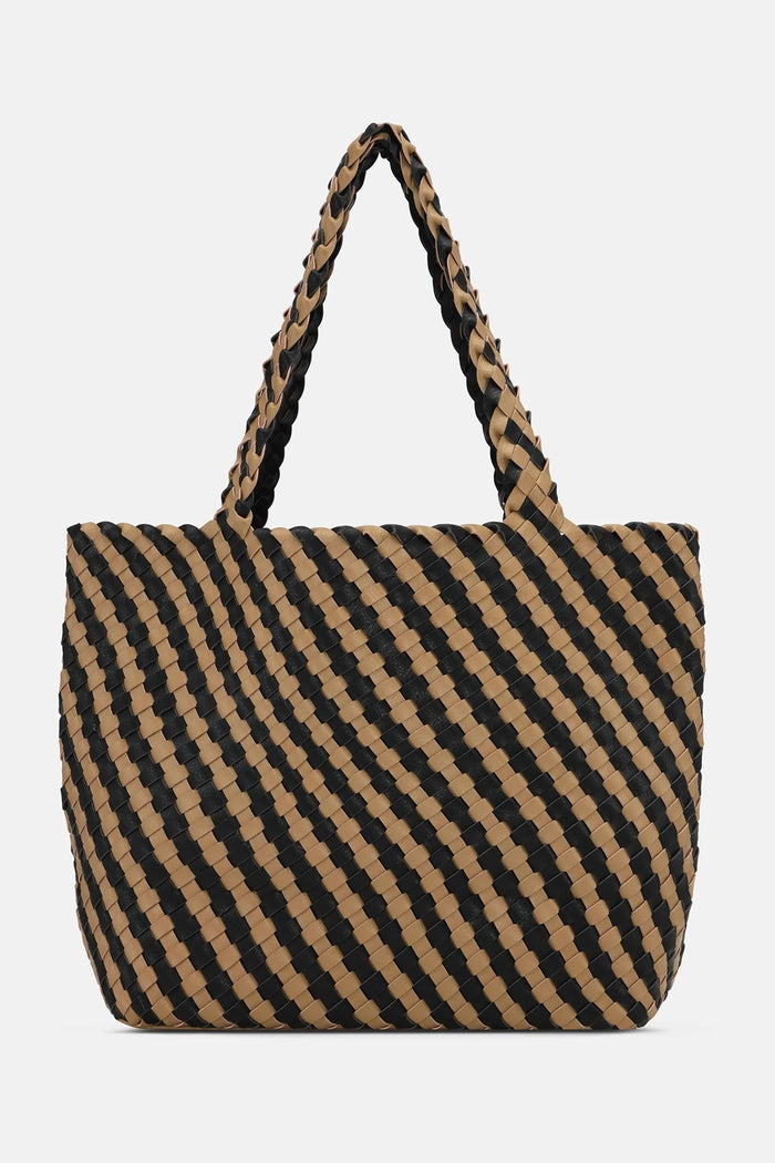 Ilse JacobsenTote Bag Braided in Incense Black BAG06C
