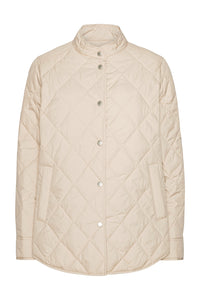 Ilse Jacobsen Quilted Shirt Jacket in Light Camel BEAT04