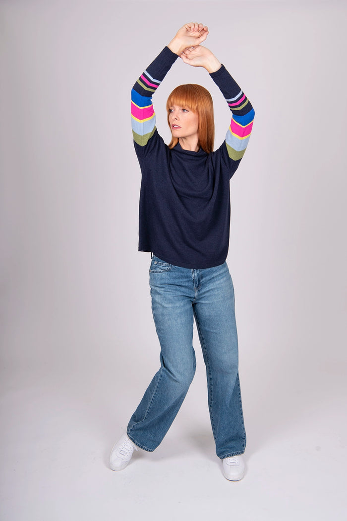 Bridge & Lord Stripe Sleeve Pullover BL5621