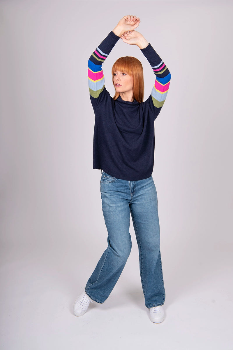 Bridge & Lord Stripe Sleeve Pullover BL5621