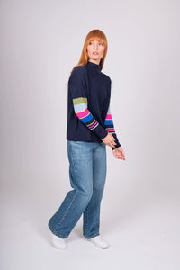 Bridge & Lord Stripe Sleeve Pullover BL5621
