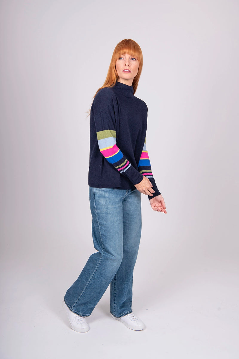 Bridge & Lord Stripe Sleeve Pullover BL5621