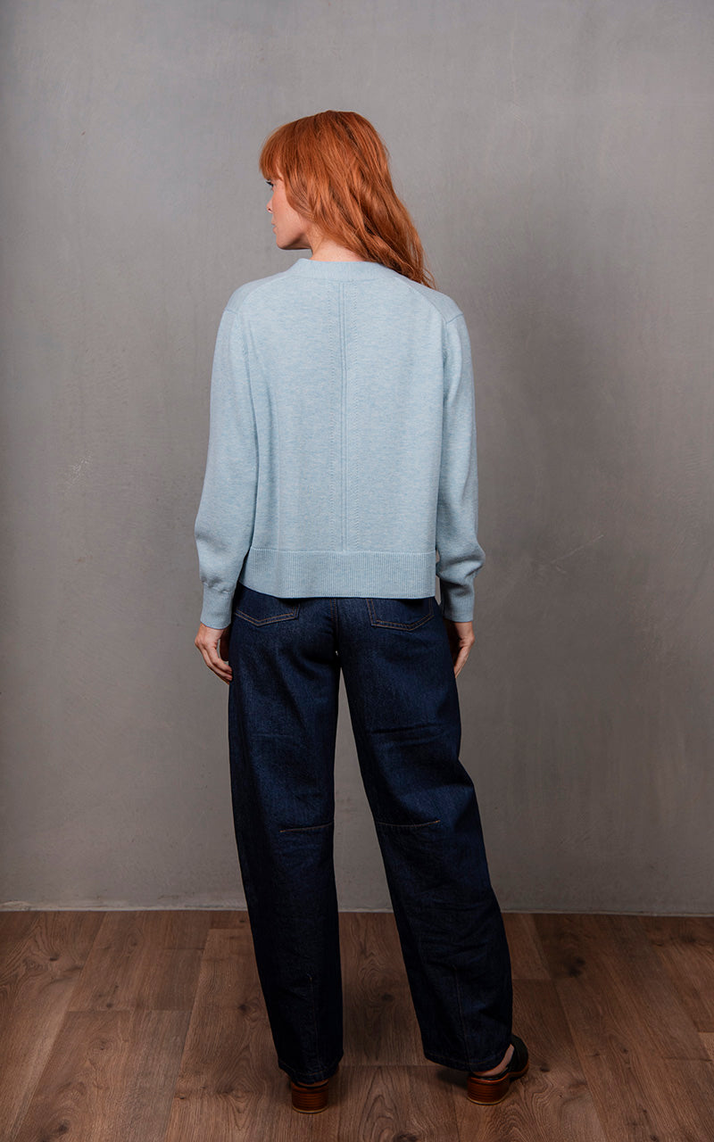 Bridge & Lord V-Neck Relaxed Cropped Cardigan BL6606