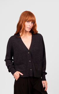 Bridge & Lord V-Neck Relaxed Cropped Cardigan BL6606