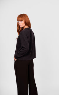 Bridge & Lord V-Neck Relaxed Cropped Cardigan BL6606