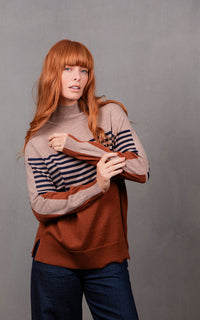 Bridge & Lord Stripe And Colour Block Tunic BL6622