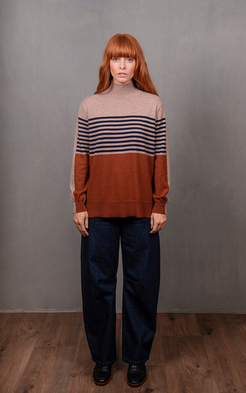 Bridge & Lord Stripe And Colour Block Tunic BL6622