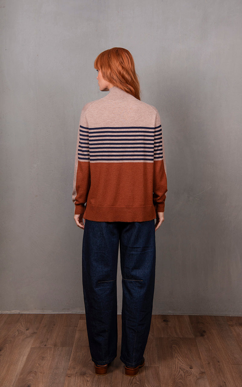 Bridge & Lord Stripe And Colour Block Tunic BL6622